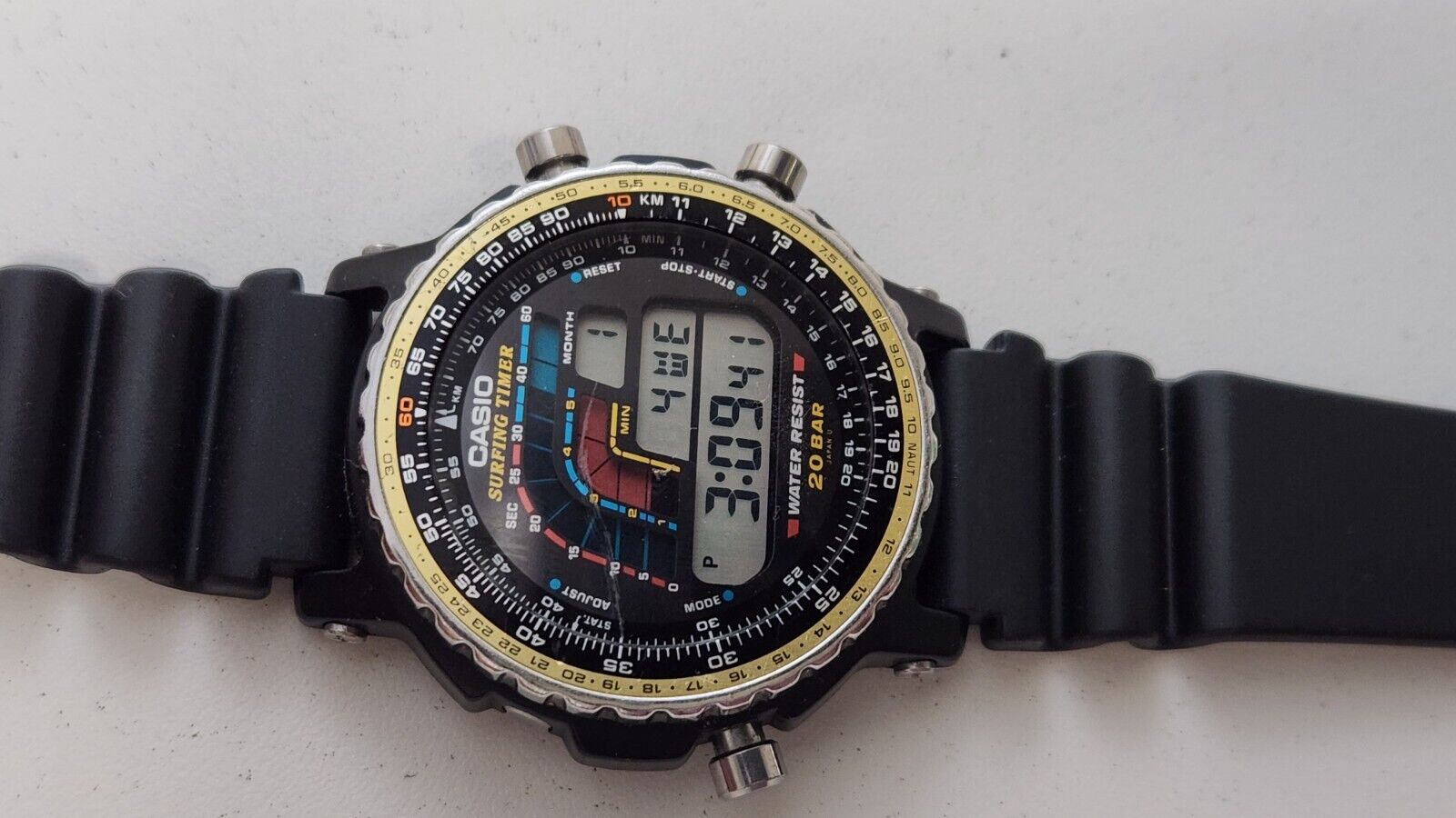 VINTAGE CASIO SURFING TIMER WATCH DW-403 MADE IN JAPAN