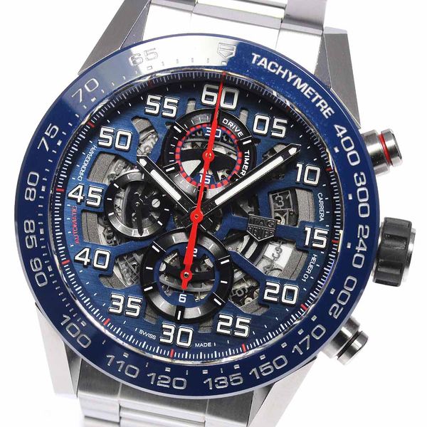 Box with warranty [TAG HEUER] TAG Heuer Carrera Heuer 01 Red Blue