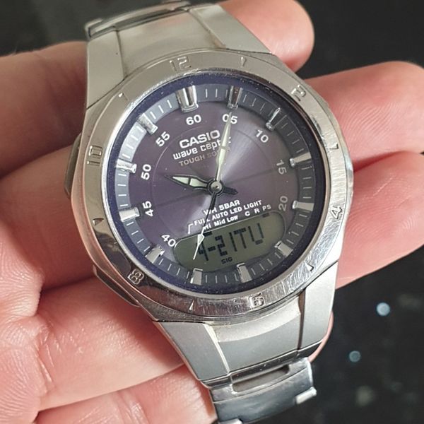 Casio Wave Ceptor Tough Solar digital analogue watch. Made in Japan ...