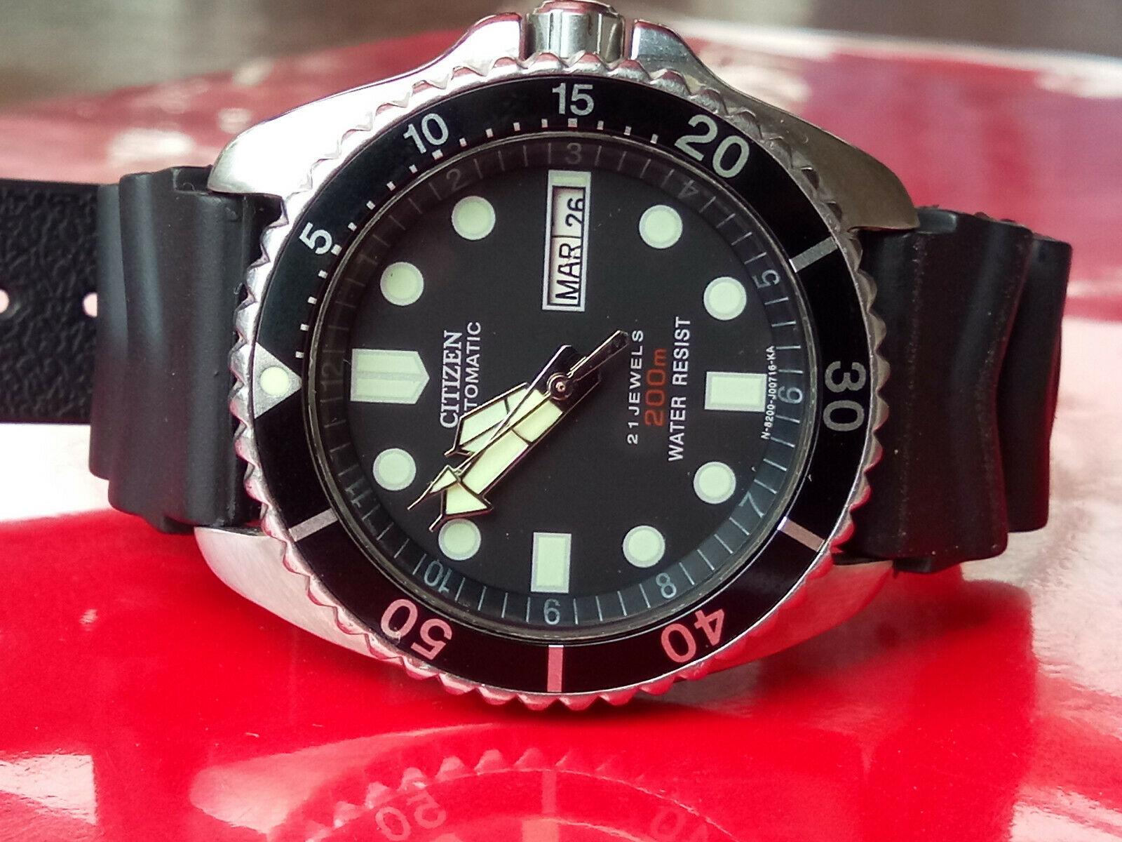 GN-4-S CITIZEN AUTOMATIC DIVERS WATCH 4-824164 Y 200M 21Jewels S.N.600045 |  WatchCharts