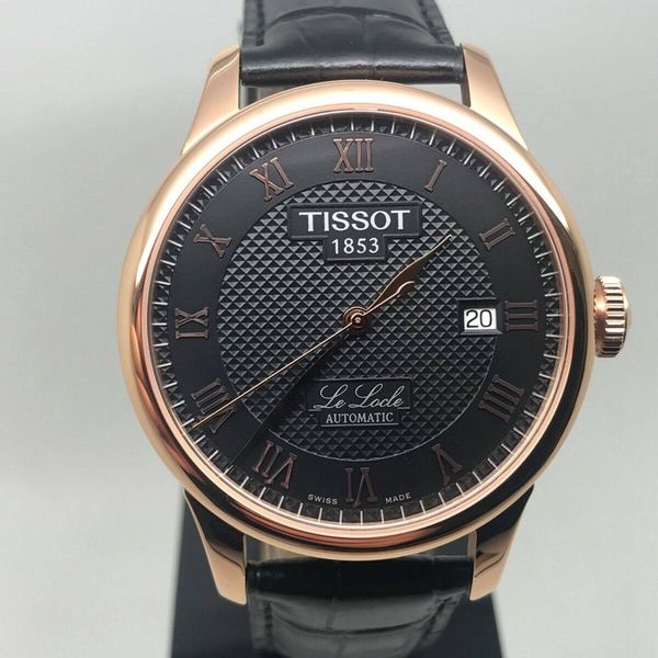 Tissot Le Locle Automatic Black Dial Silver Steel Strap Watch For Men - T41.1.483.53