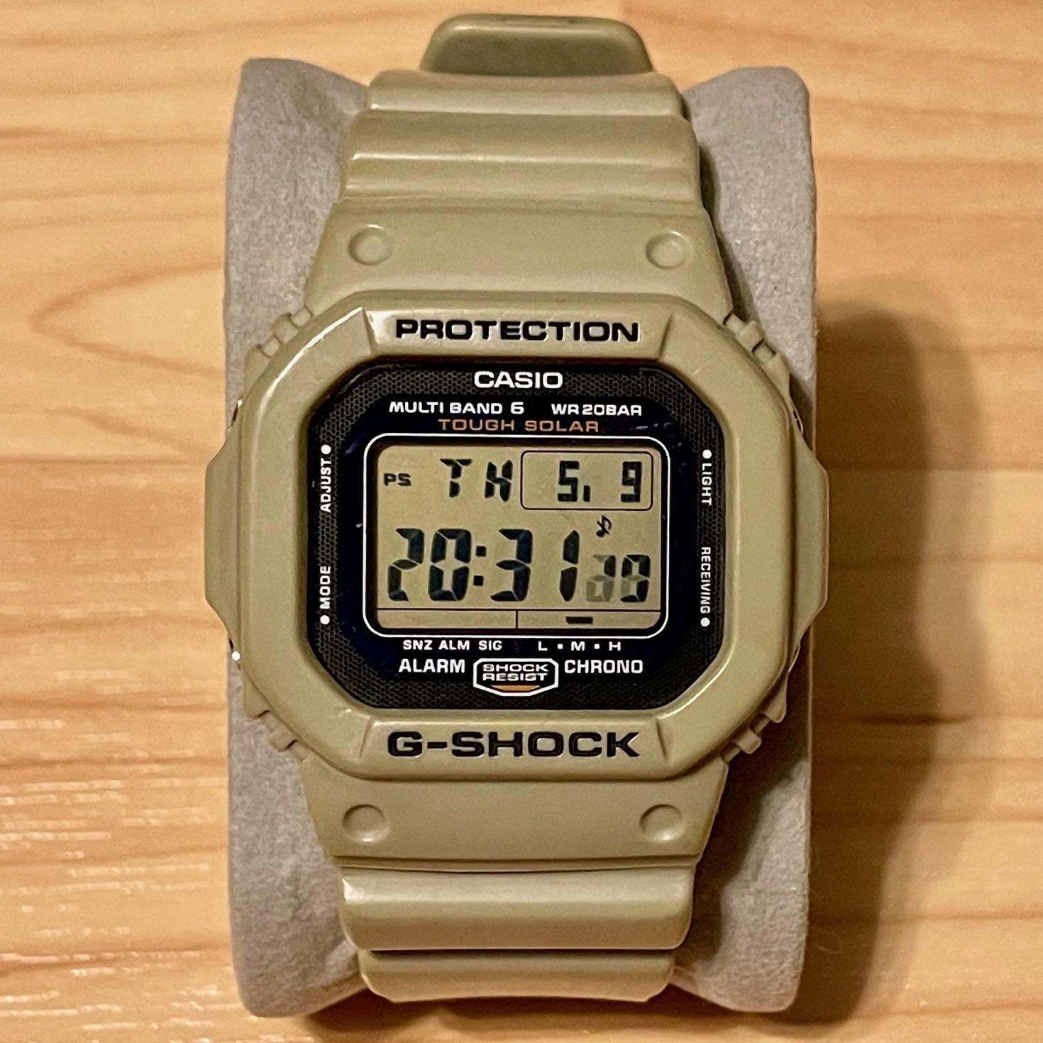 WTS Casio G Shock GW M5610SD 8 Desert Sand Tan Beige Tough Solar Atomic Multiband 6 Square Digital Watch GWM5610 WatchCharts Marketplace UK