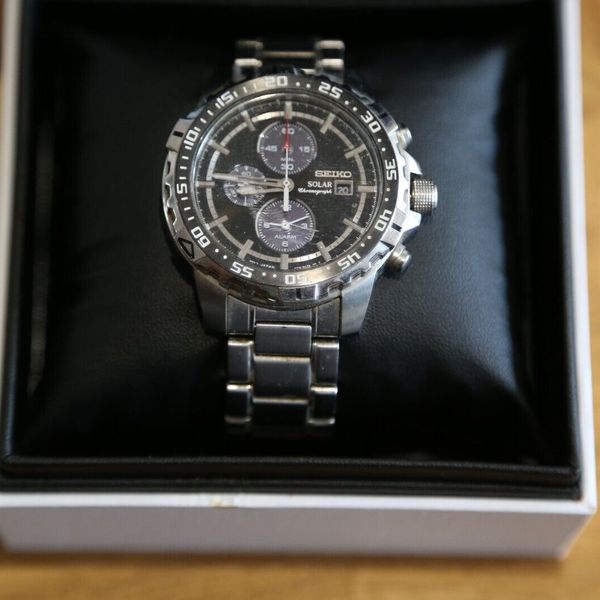 Seiko Solar V172 Alarm Chronograph Watch | WatchCharts Marketplace