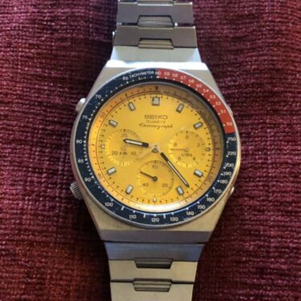 1984 Seiko 'Pogue' 7A28-7030 Quartz Chronograph Vintage Watch Needs Repairs  | WatchCharts