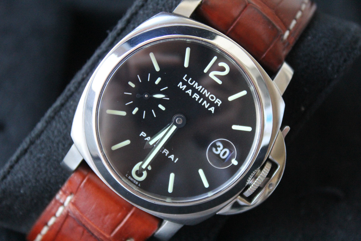 FS Panerai PAM 48 Luminor Marina 40mm STUNNING W PAPERS Deployant