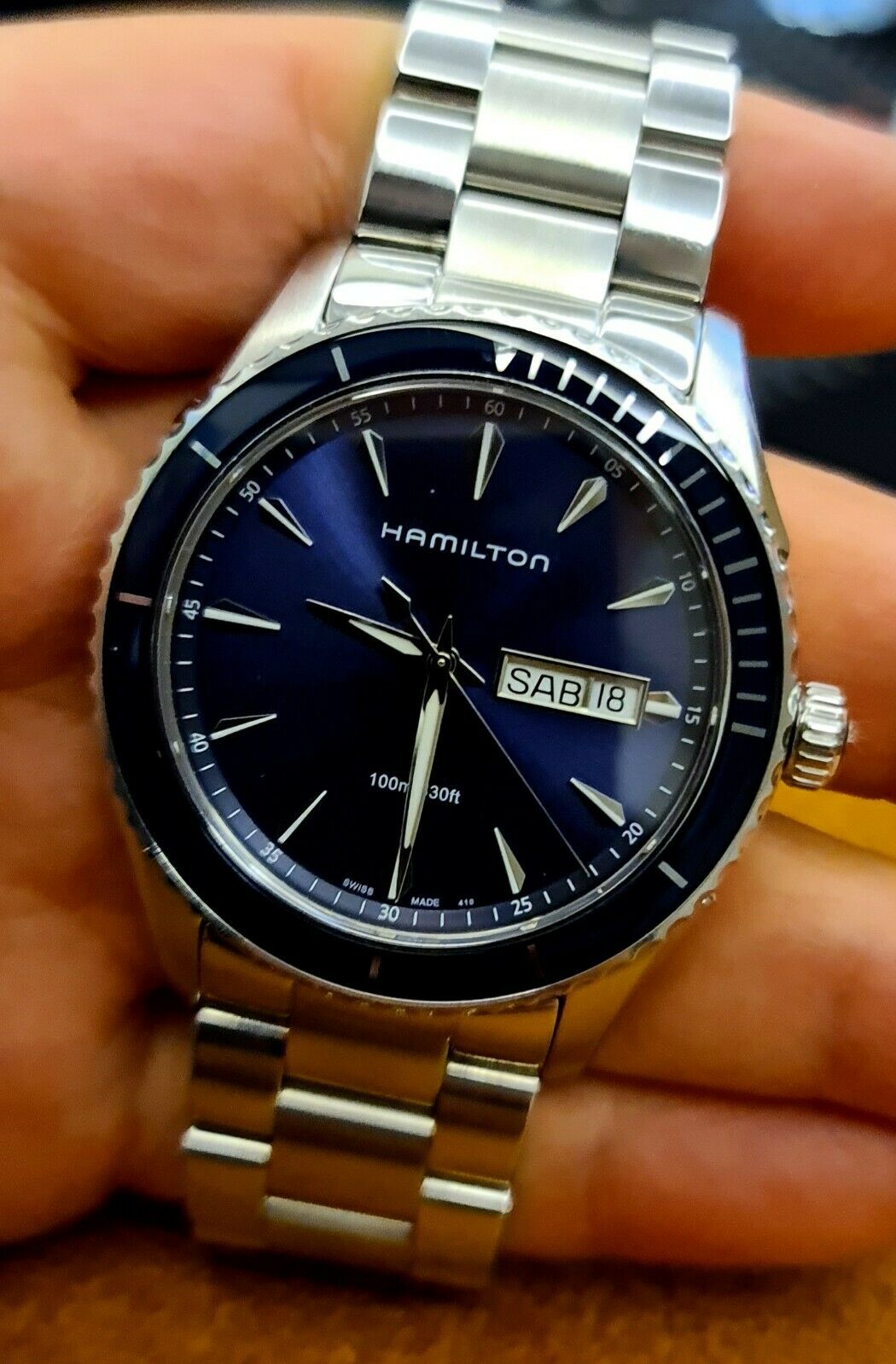 HAMILTON Jazzmaster Seaview H375510 Day date Navy Dial  display picture 2