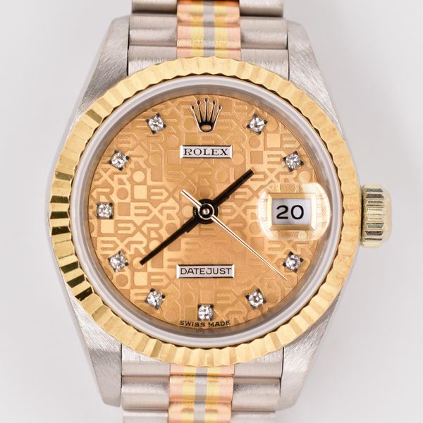 [WTS] 1990 Ladies Rolex Datejust President Tridor 18k Gold Diamond ...