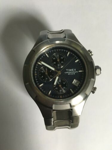 Stainless Steel Timex Chronograph Watch SR 927 W Cell