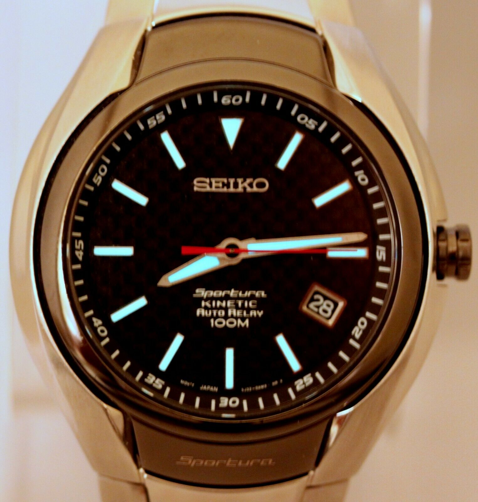 RARE MEN'S SEIKO SPORTURA KINETIC AUTO RELAY MODEL SNG031 (5J32