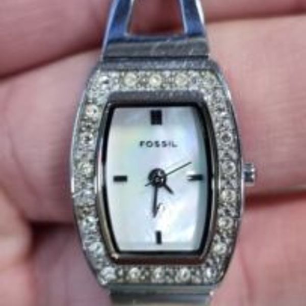 Fossil F2 Ladies Watch Diamond Bezel Stainless Steel Strap ...