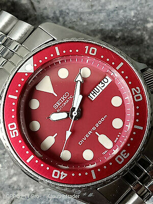 399/ 美品 7S26-0030 セイコー SKX013 レッド ダイバー STUNNING RED MOD SEIKO DIVER 7S26-0030 SKX013 AUTOMATIC