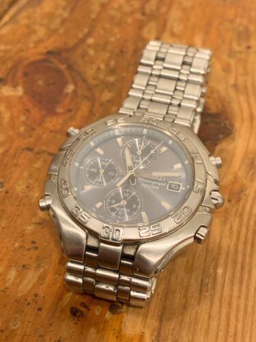 Rare Seiko Chronograph 7T32 6N60 100M Alarm Chronograph Working Needs  Battery! | WatchCharts