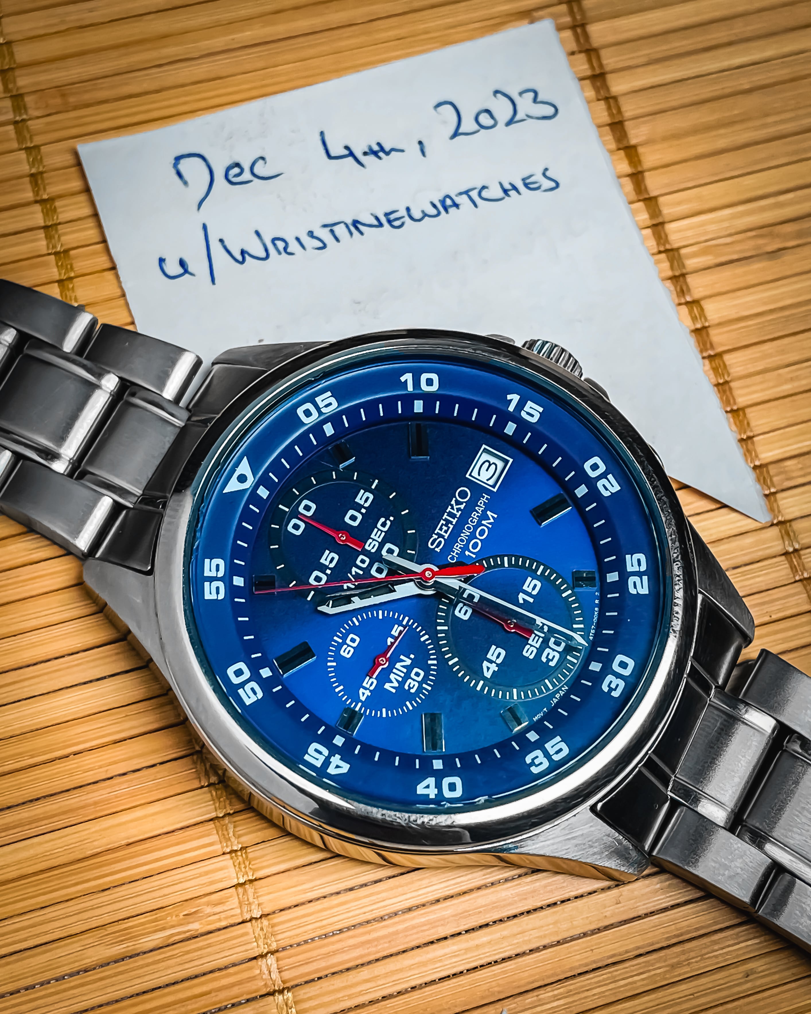 SEIKO クロノグラフ　4T57-00J0 美品 WTS] Seiko Chronograph 100m - 4T57-00J0 “Deep Blue Dial