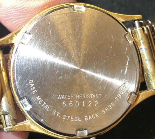 Vintage SEIKO Quartz Day Date Wristwatch 5H23 7B09 New Battery