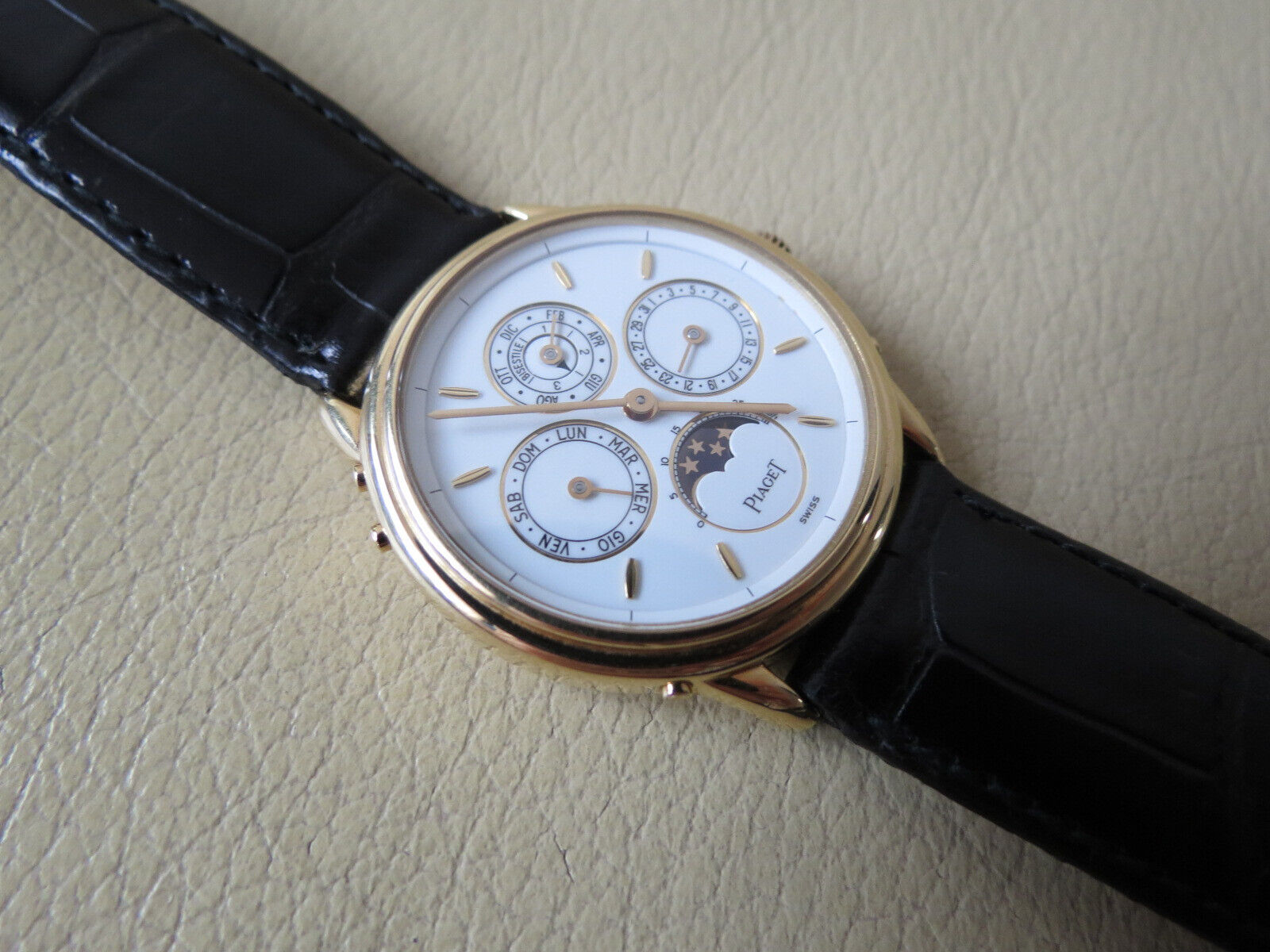 Piaget Gouverneur Perpetual Calendar Moon Phase 18K Gold 33mm