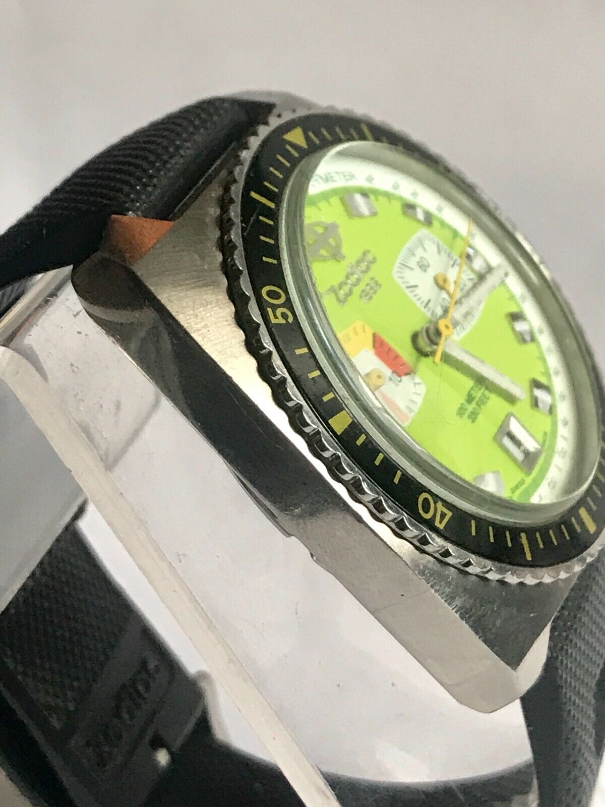 ZODIAC 1882 SEA DRAGON 100m CHRONOGRAPH WATCH.NOT WORKING, AS IS