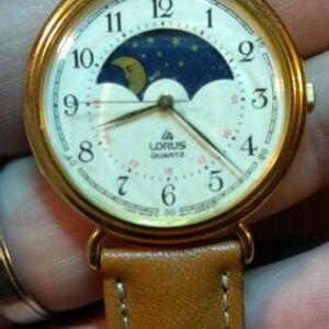 Sun Moon Phase Watch Vintage Ladies Lorus Seiko Circa 1990 New Battery Running WatchCharts Marketplace