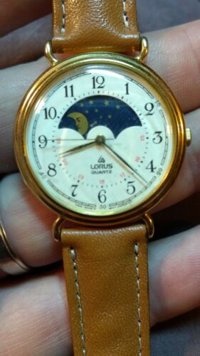 Sun Moon Phase Watch Vintage Ladies Lorus Seiko Circa 1990 New