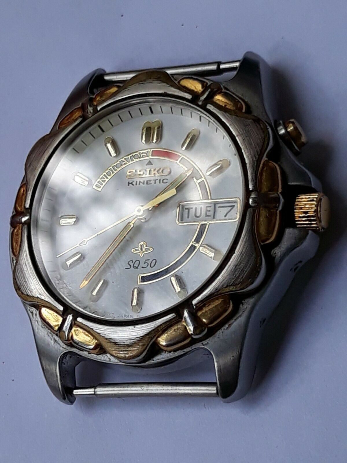 SEIKO Kinetic SQ50 5M43-0A50 Men's Watch Day/Date Japan