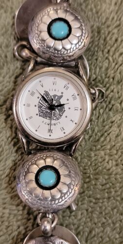 Liberty 1911 Indian Head Women's Watch, Turquoise/Sterling Silver