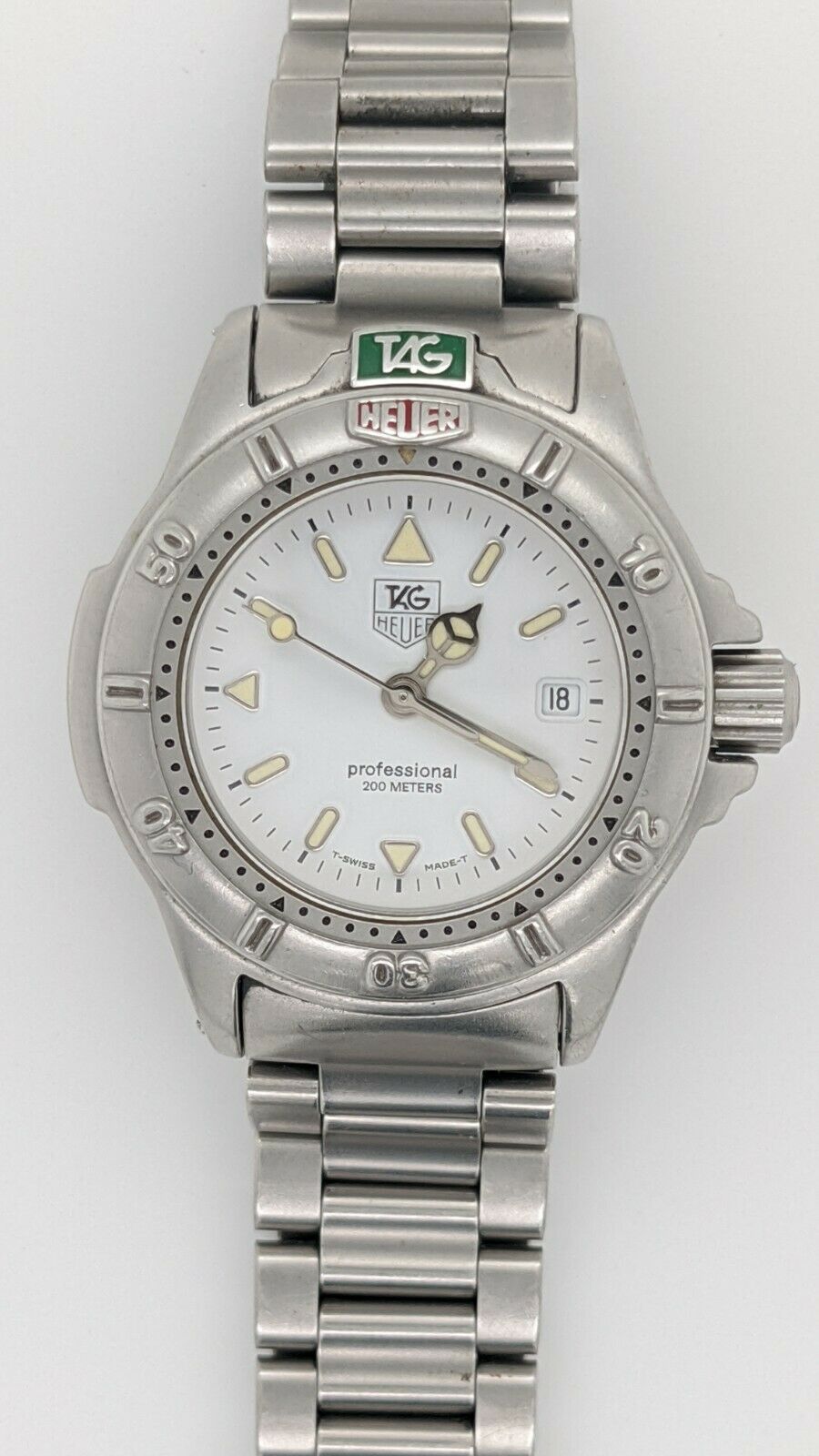 Tag Heuer Professional WF1112 0 Stainless Steel Quartz Watch