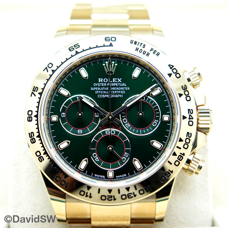 Rolex 116508 Cosmograph Daytona Green Dial 18K Yellow Gold Oyster