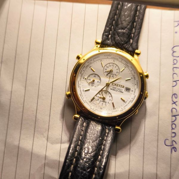 [WTS] Seiko Age of Discovery Caster world timer 5t52-7a70 (rare ...