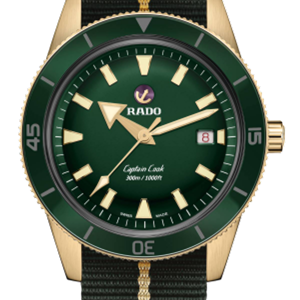 Rado Captain Cook Automatic Bronze Green Dial NATO Band Men's Watch
