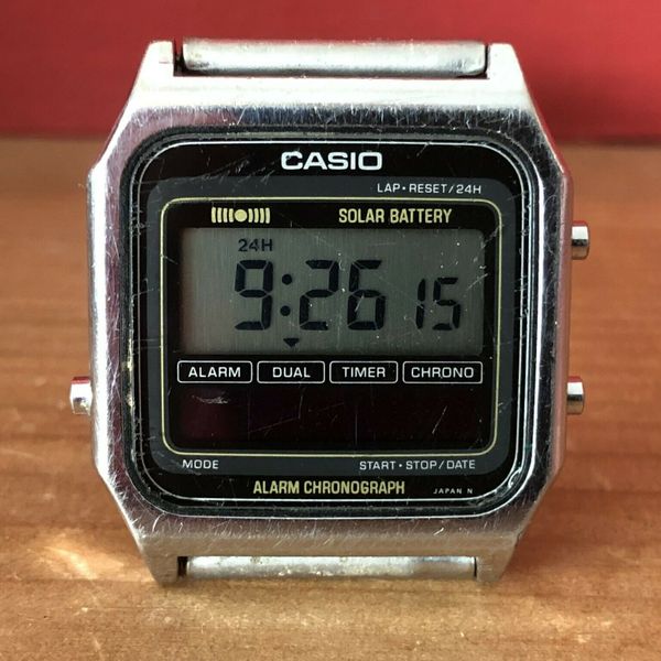 Vintage Casio Sa 60 Solar Battery Watch Watchcharts
