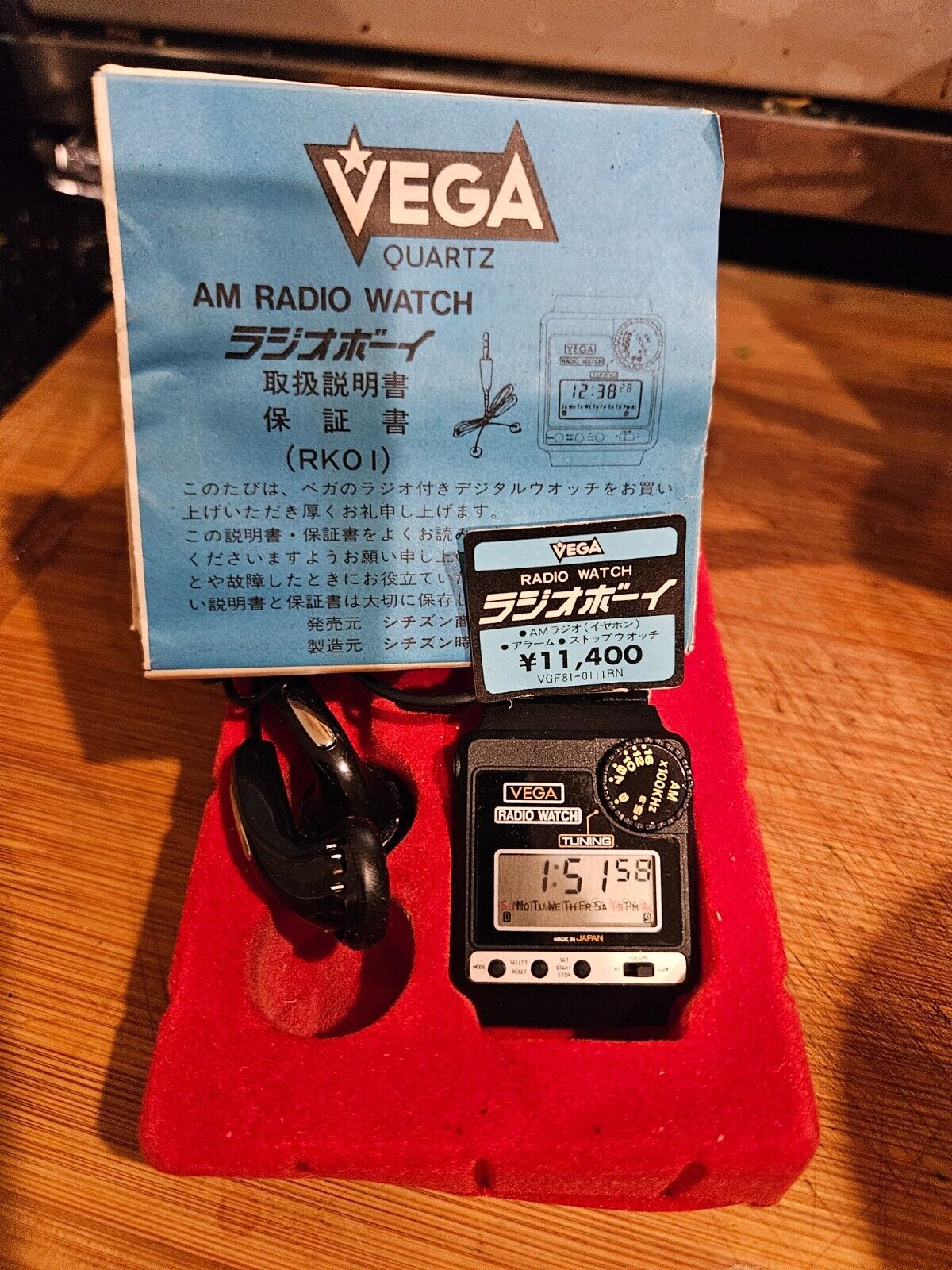NOS Vega Radio Watch Ref. RK-01-172001 Dual Time Chrono Alarm