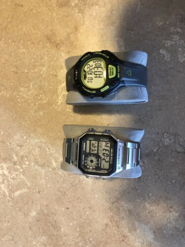 Casio World Time Illuminator Stainless 10 Bar Digital Watch 3299