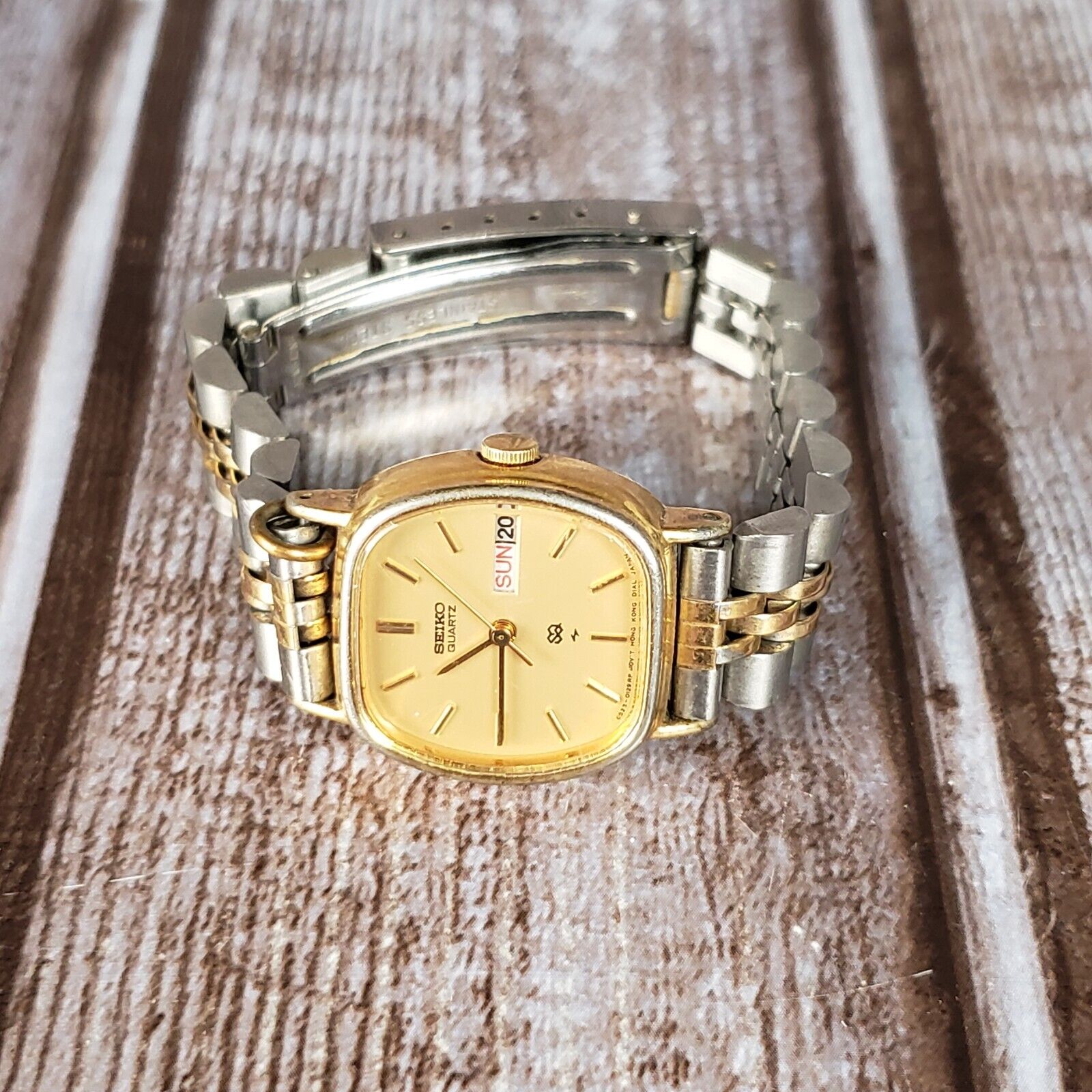 Vintage Seiko SQ Women\'s Watch 21mm Gold Tone Dial Day Date 8523-0049 Works! Seiko Gold Quartz Watch Women main image 4