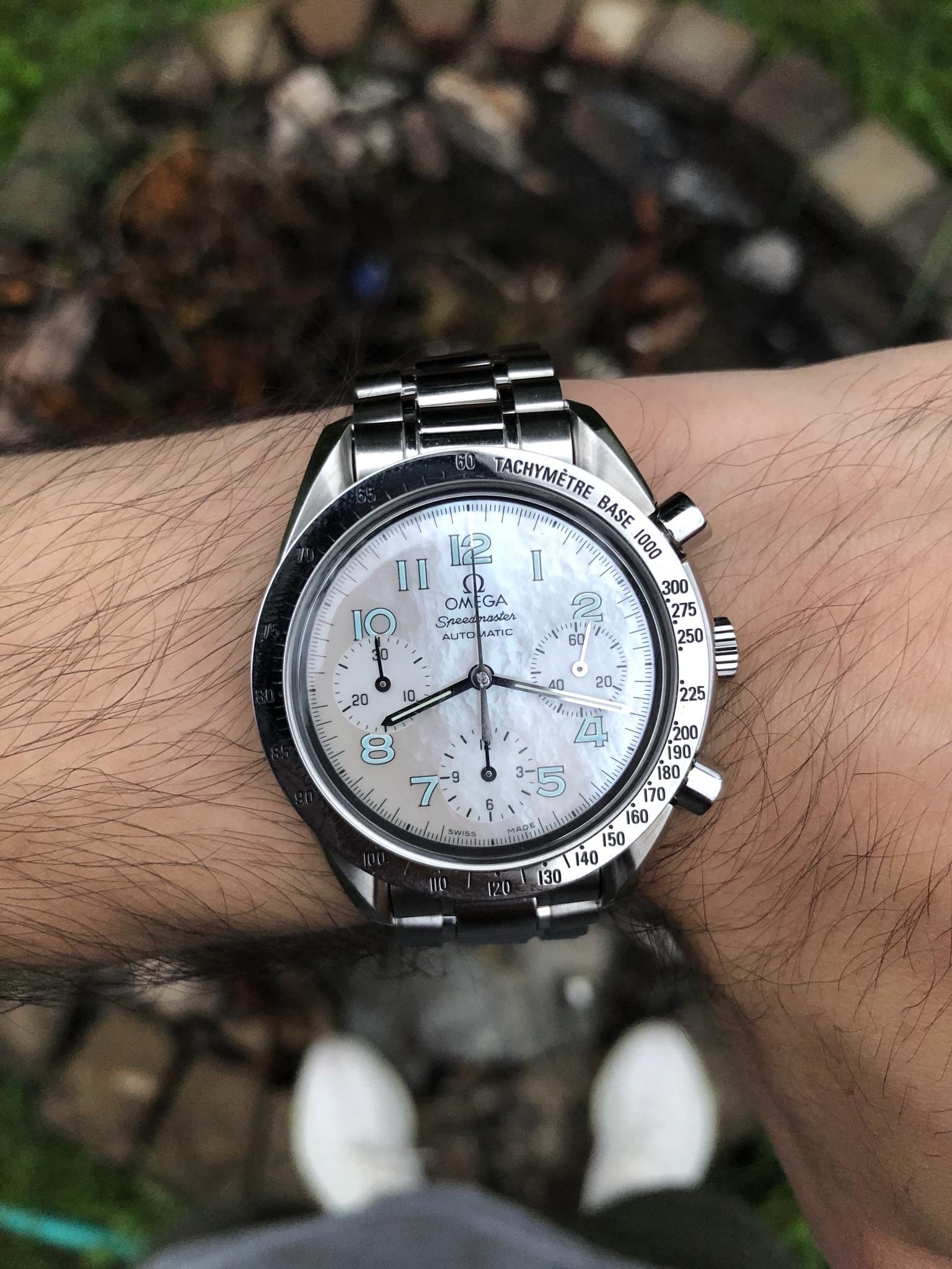 omega speedmaster mother of pearl