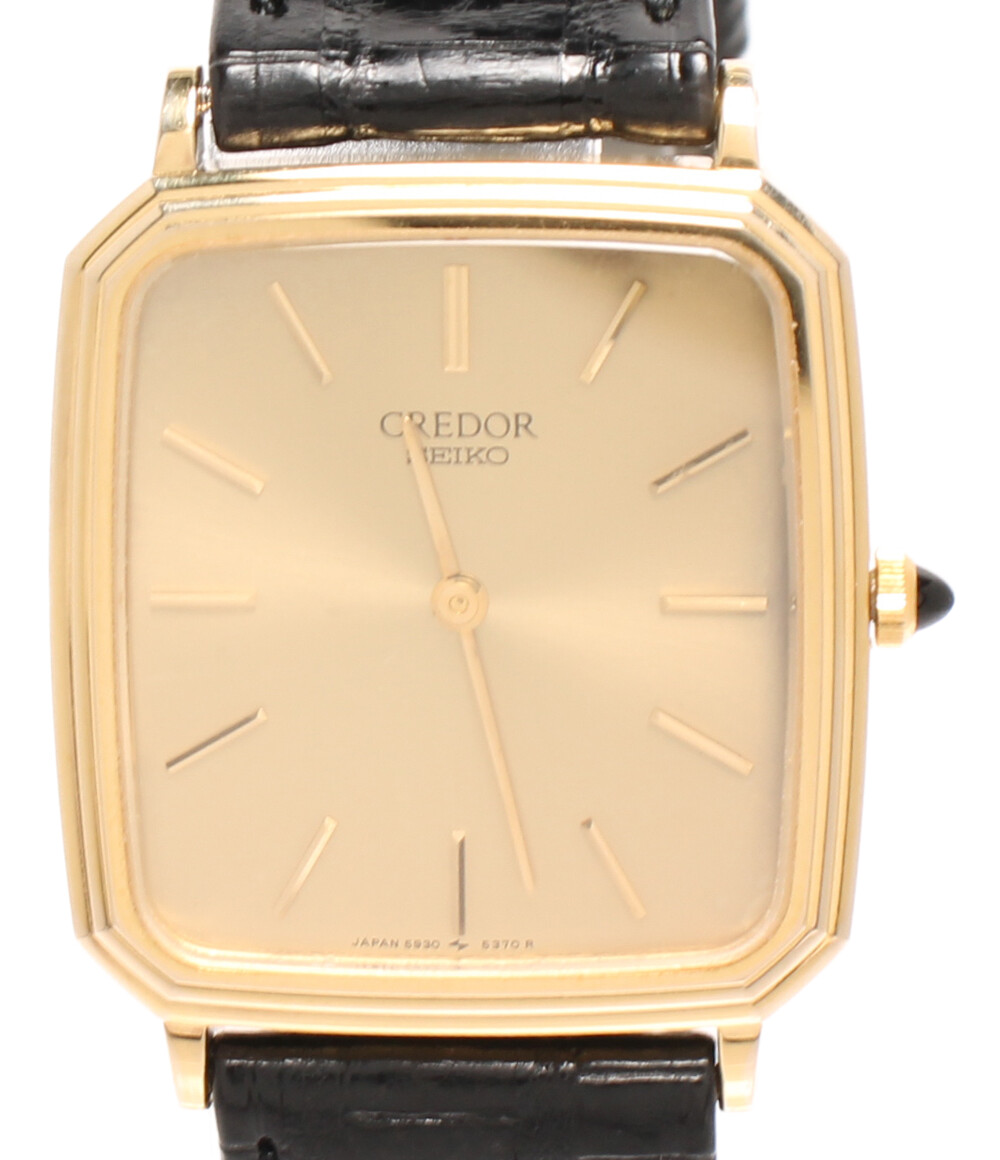 used] SEIKO watch 14K CREDOR quartz gold 5930-5350 men's SEIKO