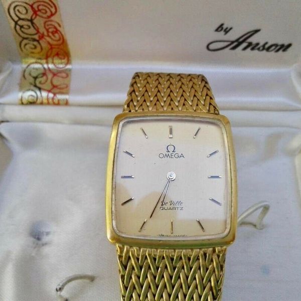 OMEGA De Ville クォーツ メンズ 1365 ゴールド Vintage Omega Deville Quartz 1365 Gold-Plated Men's Watch w Metal