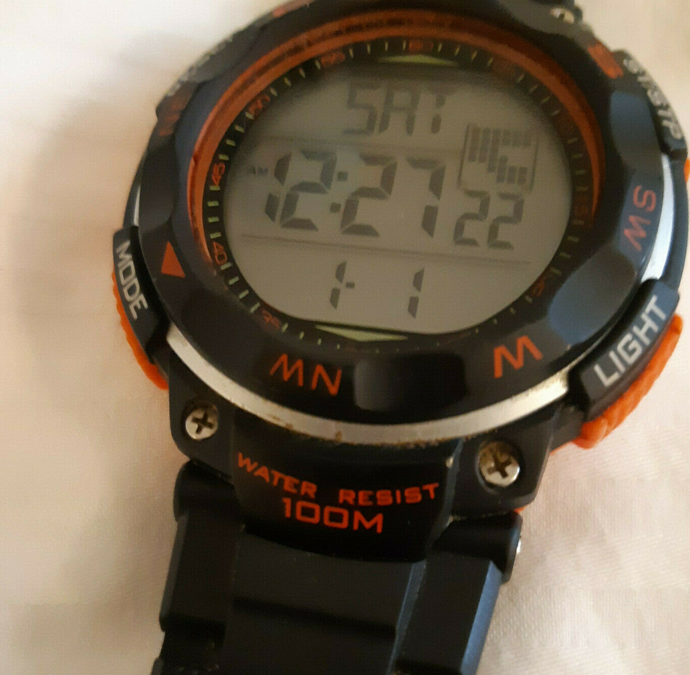 LIMIT Mens Gents Digital Multi Function Black Orange Sport Watch