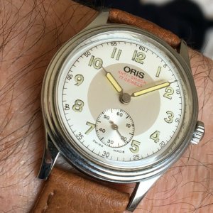 Oris Two-tone Manual Wind Wristwatch with Sub-dial Ref. 7312