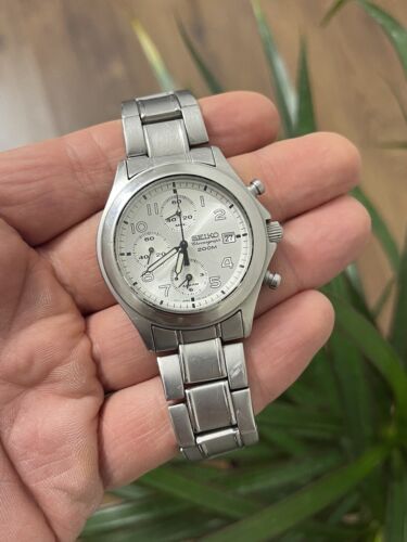 Seiko Chronograph 7T62 0AH0 Mens watch Alarm Orologio Montre Uhren