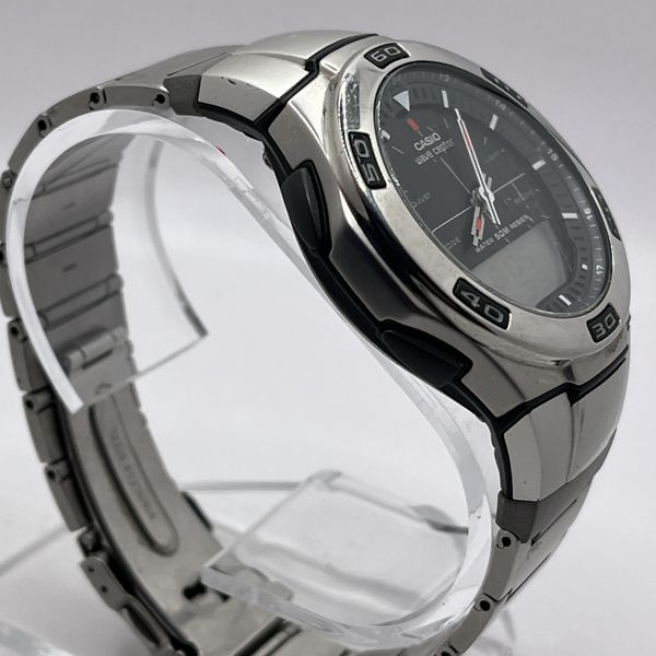 Casio Wave Ceptor Men's Watch WVA-104H 8" Silver Band Backlight- New ...