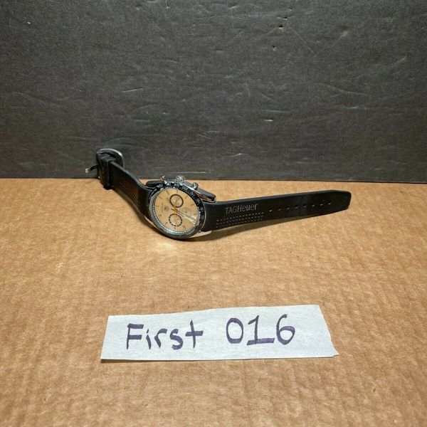 Carrera Tag Heuer Black Dial Sapphire Crystal Black Band