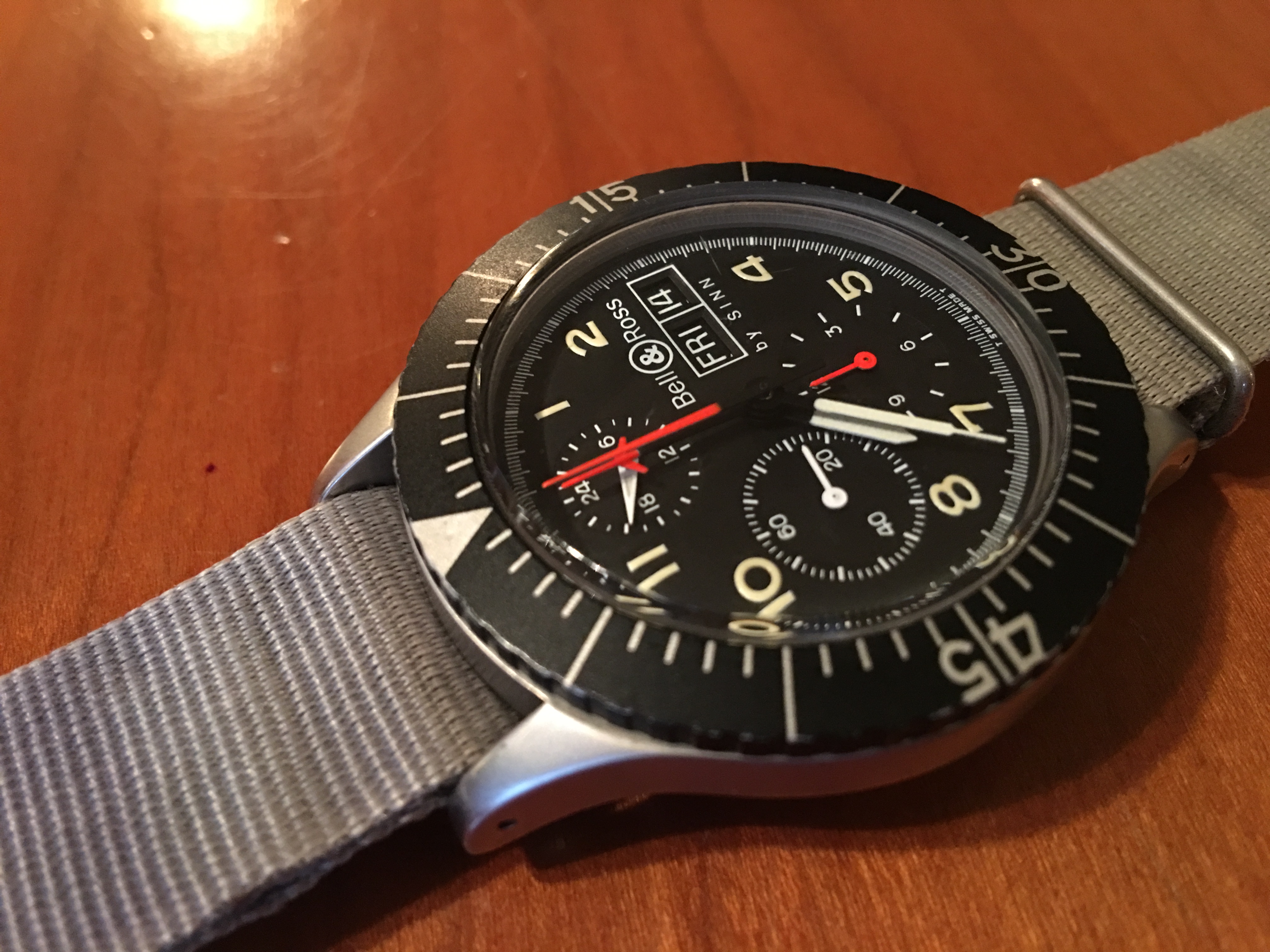 FS Vintage Bell Ross M1 Sinn 156 military pilot watch