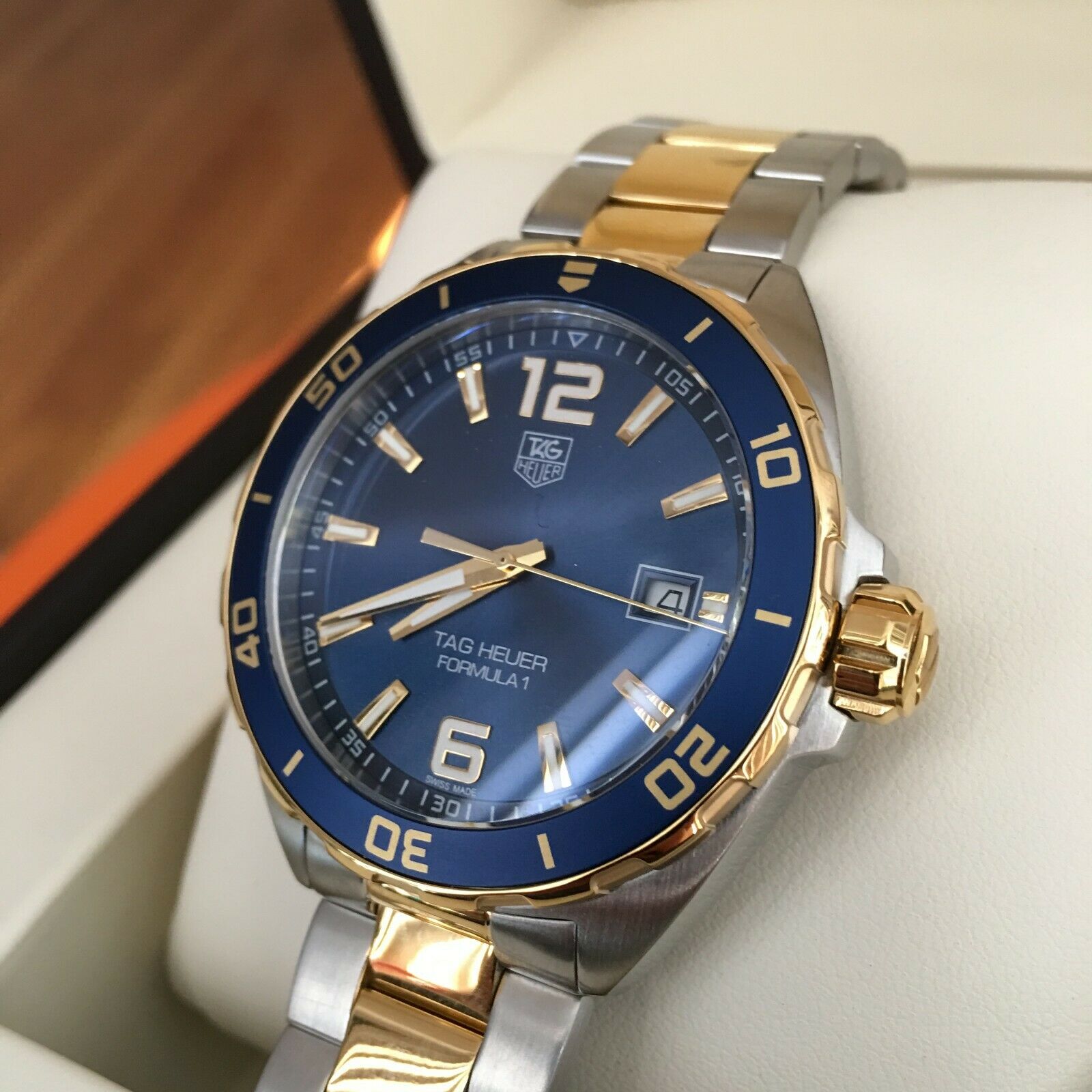 Tag heuer formula 1 gold best sale and blue