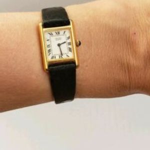 セイコー 腕時計 1400‐5030 レディース ブラックゴールド Seiko Women 1400-5030 Black Leather Square Stainless Steel