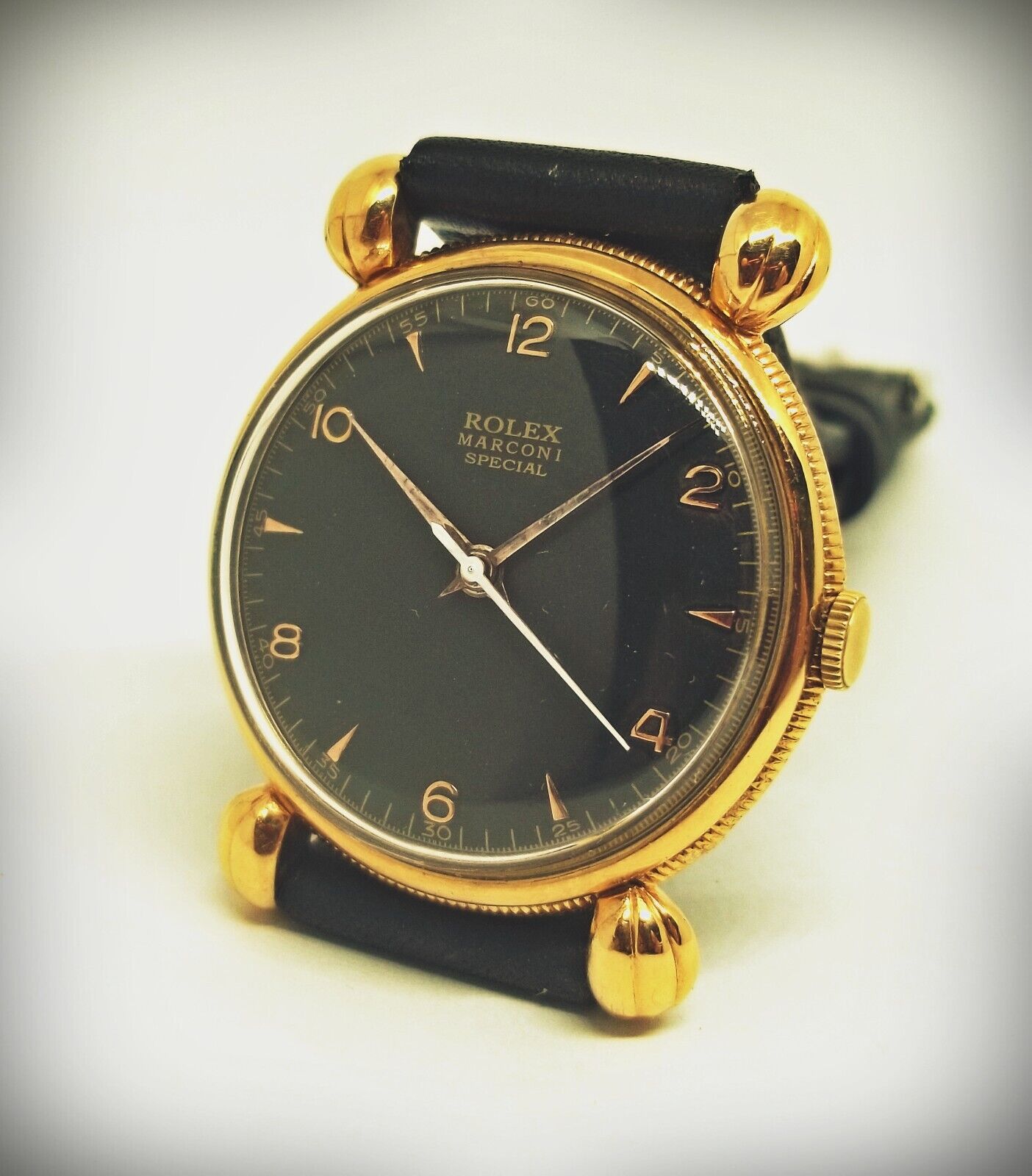 VTG ROLEX MARCONI SPECIAL 1940s MANUAL WIND JUMBO 35.mm CASE Watch 