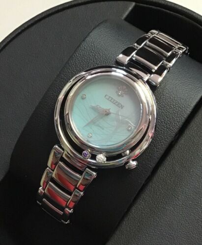 CITIZEN Eco-Drive DISNEY Princess Ariel Diamond Mother Of Pearl