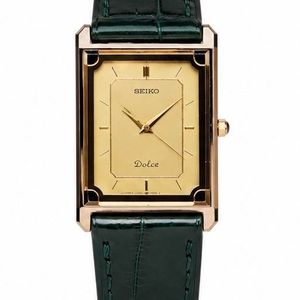 Vintage 1981 [N-MINT] SEIKO DOLCE 6030-5400 New BATT Tank Shape