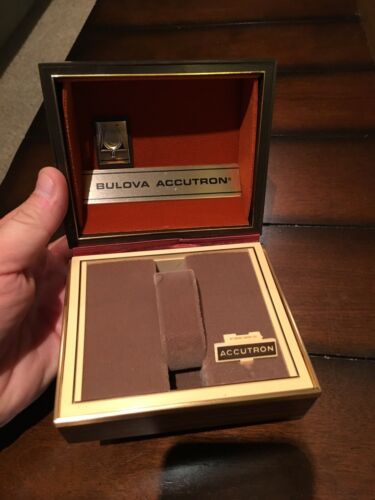 Bulova Accutron Wood Grain Vintage Watch Box