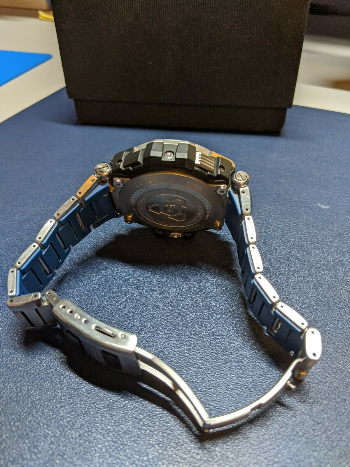 CASIO G-SHOCK MT-G MTG-G1000 5455 GPS and Atomic 6-Band w/ Blue 