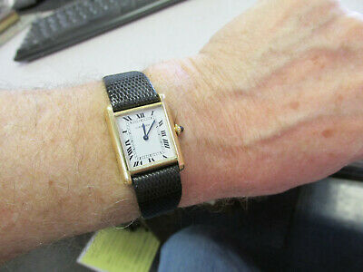 Gorgeous 18k Solid Gold Cartier Tank Watch for Him or Her 100 18k