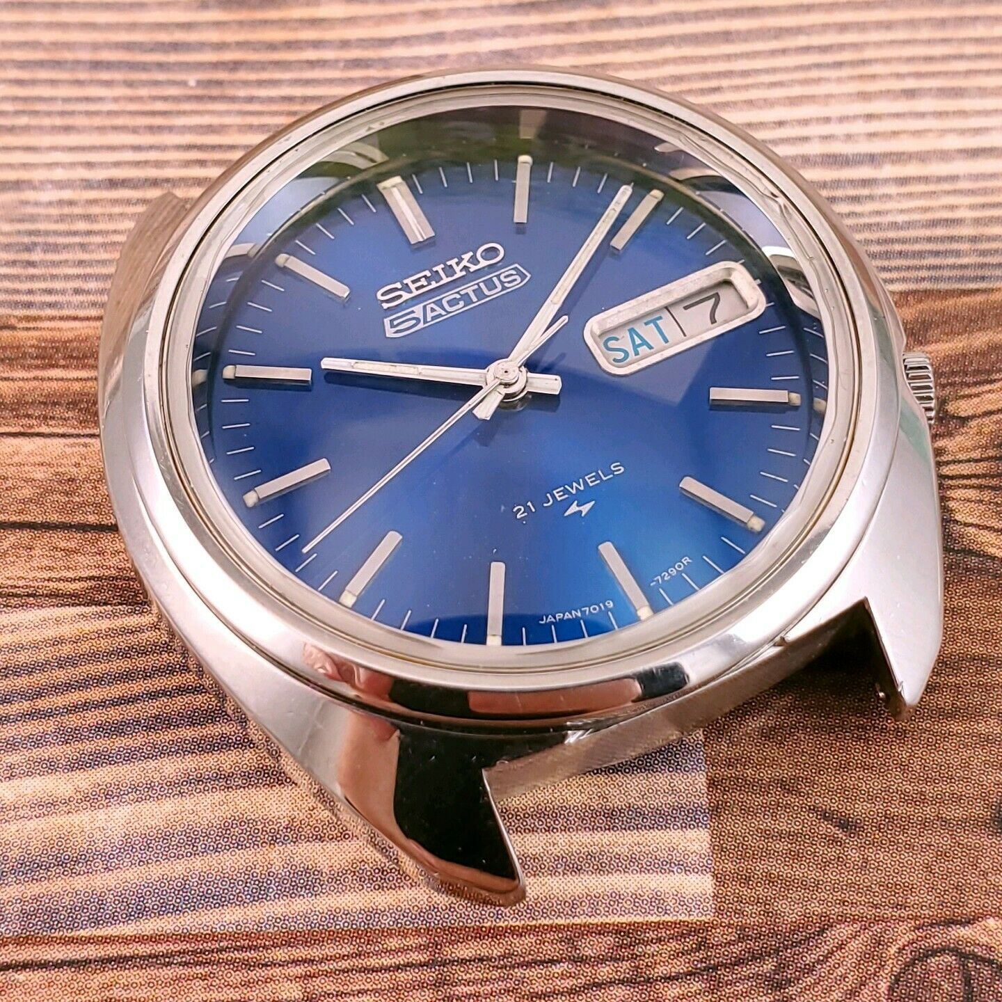 Vintage Seiko 5 Actus. 21 Jewels. Blue Dial. 7019 7210 WatchCharts Marketplace